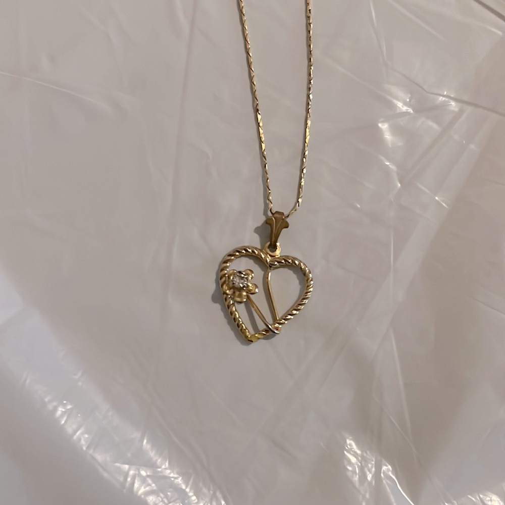 20 Inch Box necklace with Heart Charm